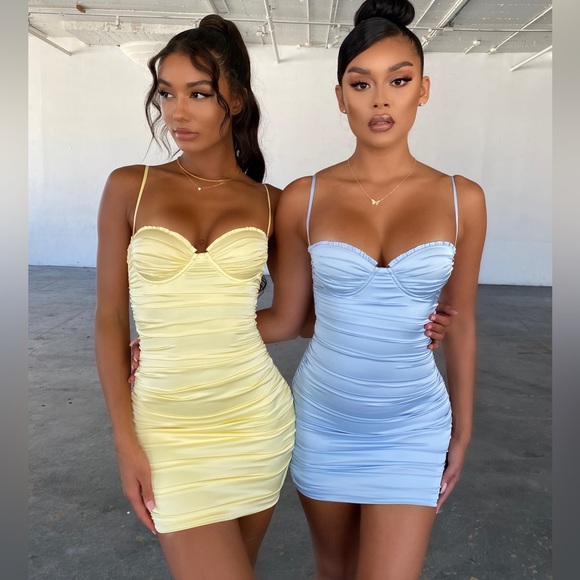 OH POLLY BABY BLUE MINI DRESS - Picture 3 of 6